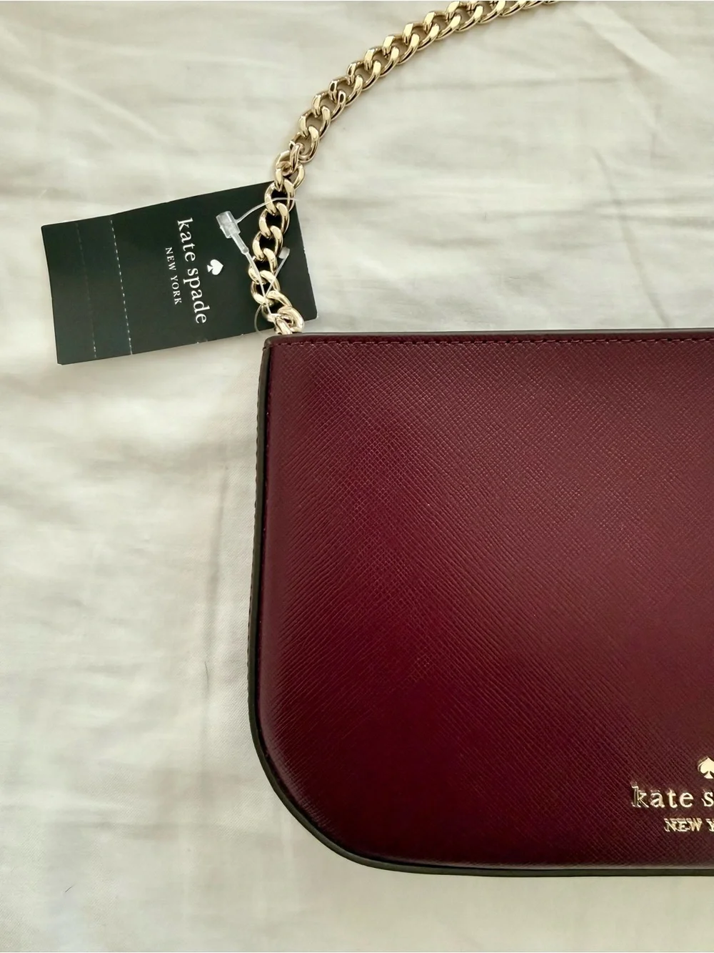 Kate Spade Burgundy Chain-Handle Shoulder Bag